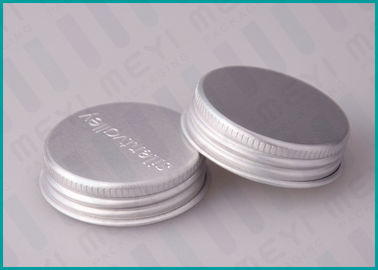 Schraubverschluss- Aluminiumkappen, 38/400 Matt-Silber-Überwurfmuttern mit prägeartigem Logo