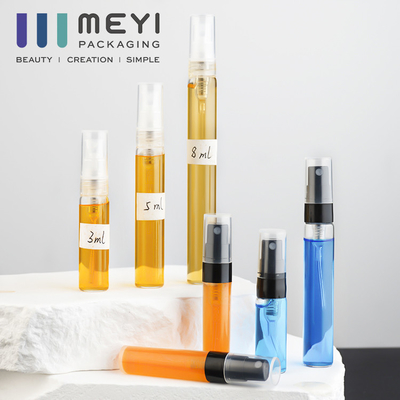 Hals-Handtaschen-Parfümflasche der Schrauben-8ml, die mit pp.-Staubkappe verpackt
