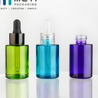 Nachfüllbare Glas-Tropffflasche Etikettierung 50 ml Schraubkappe Rund